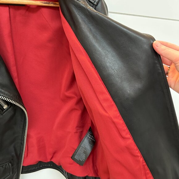 All Saints Billie Biker Leather Jacket - Picture 6 of 7